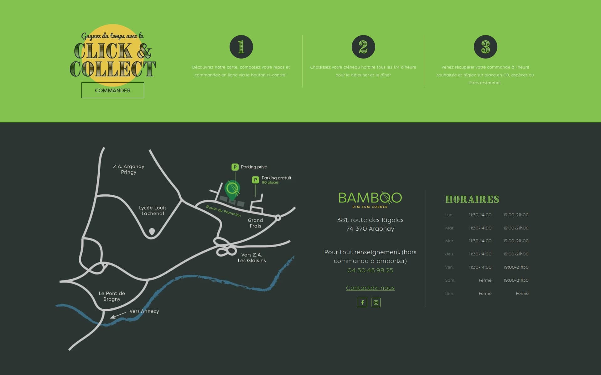 Carte de la localisation du restaurant Bamboo DimSum